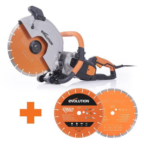 Diamantová pila EVO R300DCT+ a 2x diamantový kotouč EVO PREMIUM a MULTI 305mm