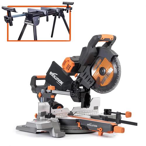 Pokosová AKU stolová pila EVOLUTION R255SMS-DB-Li + 2x 5Ah baterie a nabíječka
