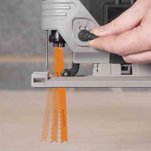 Přímočará AKU pila EVOLUTION R90JGS-Li s 2Ah baterií a nabíječkou a další 2,0Ah baterií EVOLUTION ZDARMA